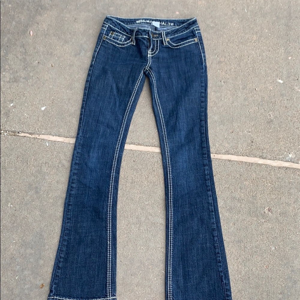 Blue Asphalt size 0 Memphis stretchy flare jeans